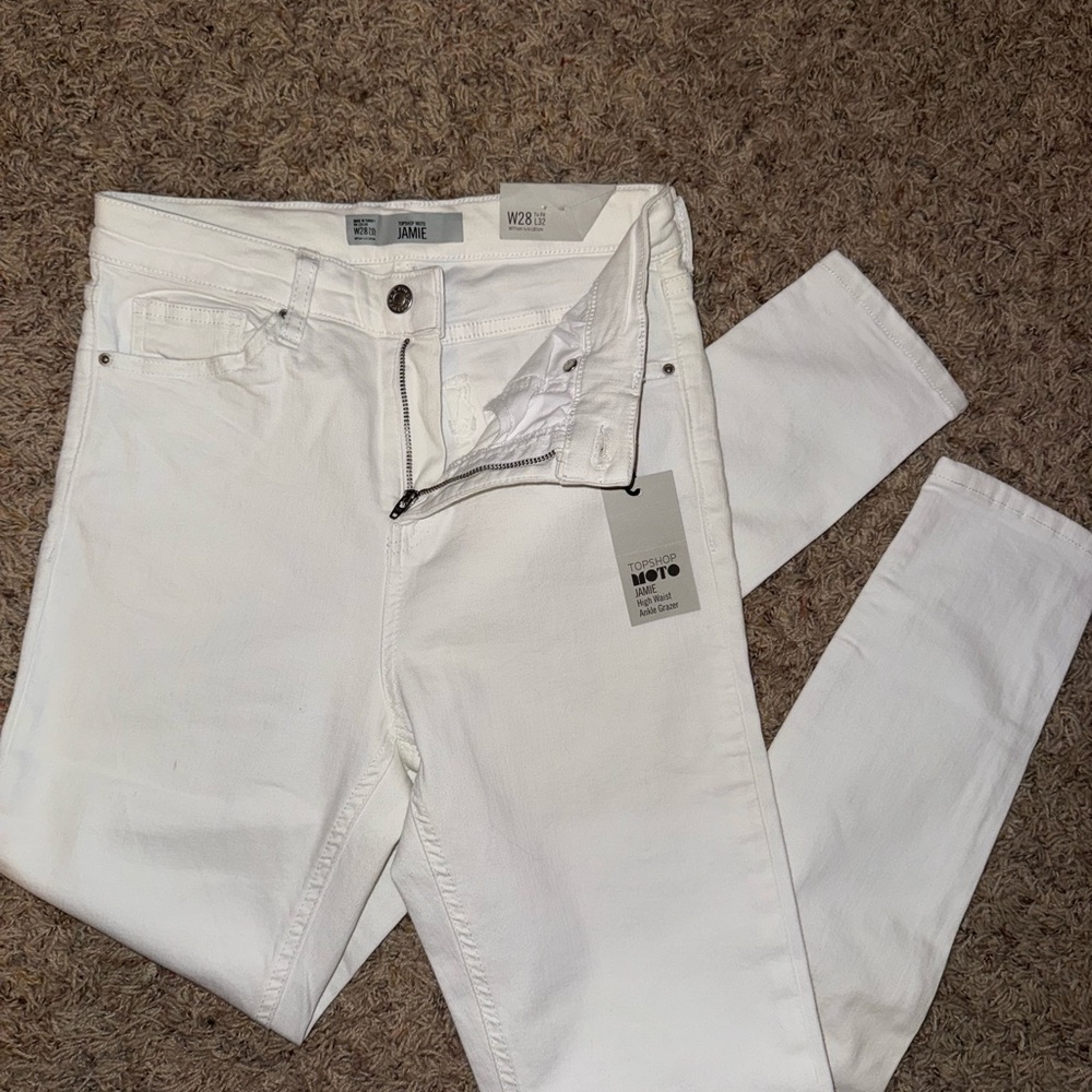 Topshop White Skinny Jeans for Women